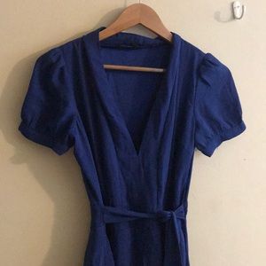 Royal blue ankle length dress